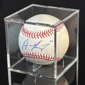 Autographed baseball signed by Atlanta Braves All-Star, Silver Slugger, and World Series Champion third baseman, Austin Riley